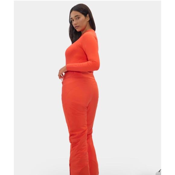 Halfdays Alessandra Ski Snowboard Pants Womens Size Large Orange Flame MSRP $275 - Picture 2 of 16